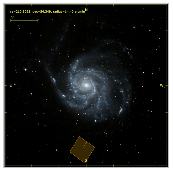Footprint of HST Observations of M101