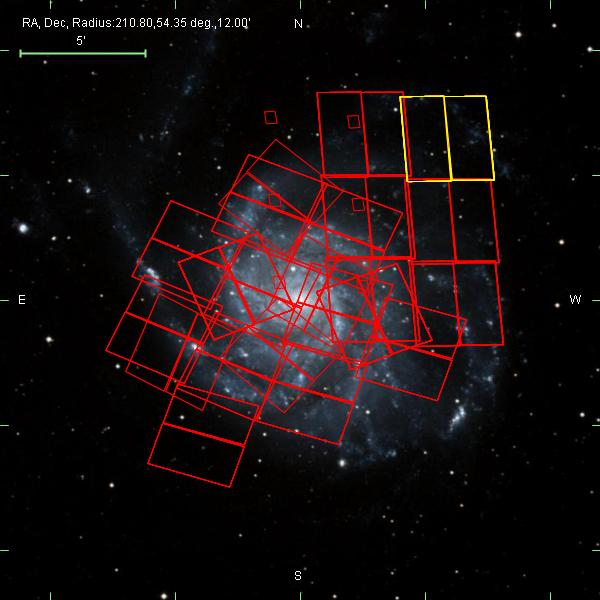 Footprint of HST Observations of M101